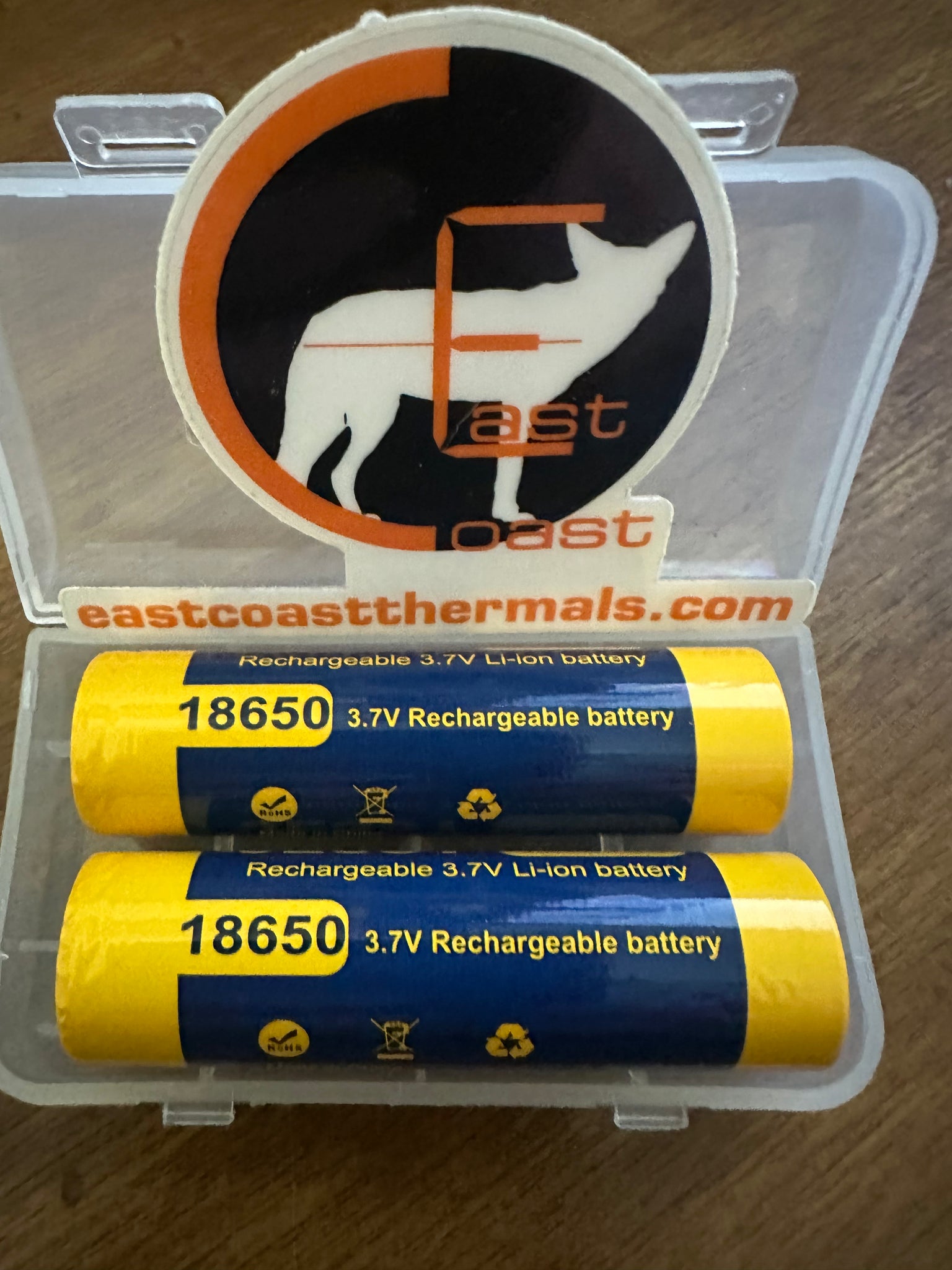 18650 flat top battery set of two for Rix Pockets, Storms and Stride East Coast Thermal & Night Vision 18650 flat top battery set of two for Rix Pockets, Storms and Stride East Coast Thermal & Night Vision